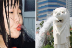 Bắt trend tạo dáng với bồn nước nhưng thất bại, cô gái trẻ bỗng dưng nổi tiếng vì giống hệt sư tử biển Singapore