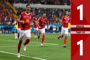 Brazil 1-1 Thụy Sỹ (Bảng E - World Cup 2018)