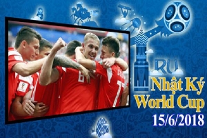 Nhật ký World Cup 15/6: Nga đại thắng tưng bừng 5 sao ngay trận mở màn
