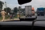 CSGT Bình Thuận truy đuổi 100 km bắt kẻ trộm xe đông lạnh