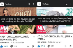 Sốc: 3 MV đình đám của Min đồng loạt bị gỡ khỏi Youtube vì lí do bản quyền