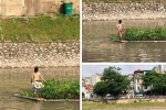 Mạng xã hội xôn xao hình ảnh 'nàng tiên cá' bất ngờ xuất hiện trên sông Tô Lịch