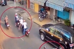 Nhóm thanh niên đi bộ chặn đánh cô gái, cướp xe tay ga ở Sài Gòn