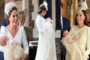 Điểm đặc biệt trong trang phục mà Công nương Kate và Hoàng tử út Louis diện trong buổi lễ rửa tội