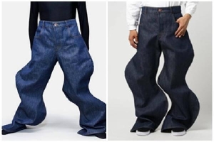 Quần jeans dáng lượn sóng khó mặc có giá hơn 20 triệu đồng