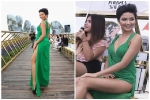 Mặc váy xẻ cao quá hông, Hoa hậu H'Hen Niê vài lần 'lộ hàng' khi khoe chân dài đến thiếu nữ cũng mê
