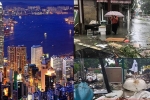 Hong Kong trước và sau khi siêu bão Mangkhut 'ghé thăm': Người dân vật lộn với đống đổ nát tan hoang