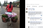 RƠI NƯỚC MẮT bức ảnh mẹ đặt con mới sinh trong chậu, đạp xe đi bán rau kiếm sống