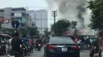 Hà Nội: Tiệm sửa xe máy cháy dữ dội sau tiếng nổ lớn