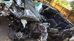 Mazda3 nát bét trên cao tốc Hải Phòng - Quảng Ninh, 2 người tử vong