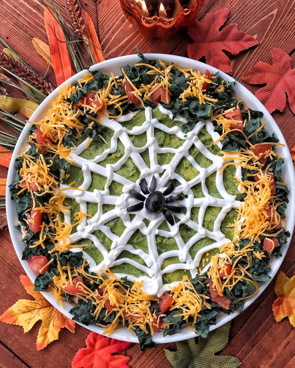украшение салатов на хэллоуин с фото