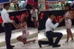 Cô gái quỳ gối cầu hôn bạn trai tại trung tâm thương mại và cái kết bất ngờ