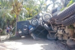 Xe ben đổ dốc mất thắng tông hàng loạt xe ở khu du lịch Mũi Né