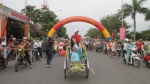 Diễu hành với xích lô, xe lôi, xe đạp trong ngày thành lập TP.Hà Tiên