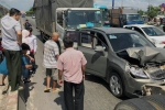 Tai nạn liên hoàn trên xa lộ Hà Nội, 2 người nhập viện