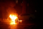 Xe ngoại giao Nga bị đốt cháy ở Ukraine