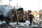 Xe bồn chở xăng cháy lan vào nhà dân, 6 người chết