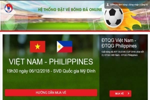 VFF dừng bán vé trận Việt Nam - Philippines qua đường online