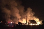 Xưởng gỗ 1.000 m2 cháy rụi sau tiếng nổ lớn