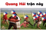 'Bao cát' Quang Hải được dân mạng chế ảnh sau trận gặp Philippines