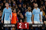 Leicester 2-1 Man City: Man xanh thua trận thứ 2 liên tiếp