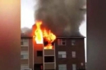 Cháy nhà, người phụ nữ ném tiền để thu hút hàng xóm tới cứu