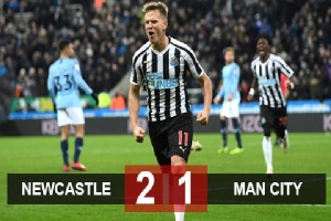 Newcastle 2-1 Man City: Man xanh thua sốc, Liverpool mừng thầm