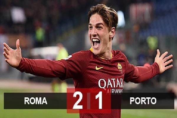 AS Roma 2-1 Porto: Song sát Dzeko & Zaniolo tỏa sáng