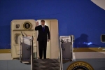 Cảnh đón Tổng thống Donald Trump tới Việt Nam