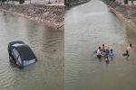 Thót tim cảnh người dân nhảy xuống sông đập cửa kính cứu sống tài xế mắc kẹt trong ô tô