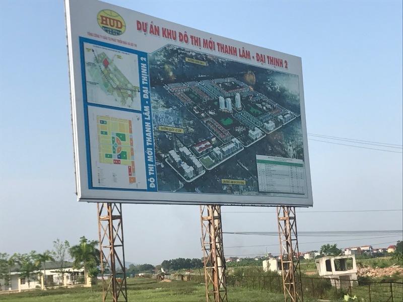 Dự án khu đô thị Thanh Lâm-Đại Thịnh 2 do Tổng công ty HUD làm chủ đầu tư bỏ hoang cả chục năm.