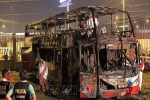 Hàng chục người chết cháy kinh hoàng trong xe buýt