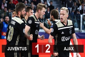 Juventus 1-2 Ajax (chung cuộc 2-3): Ajax ngược dòng vào bán kết