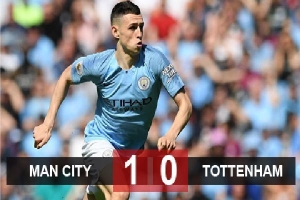 Man City 1-0 Tottenham: The Citizens trở lại ngôi đầu