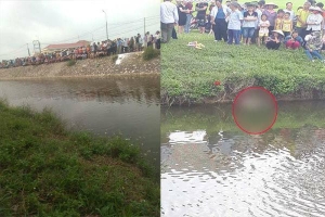 Hưng Yên: Phát hiện chiếc xe máy và thi thể nam thanh niên có nhiều vết thương dưới sông