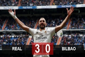 Real 3-0 Bilbao: Benzema một tay mang về 3 điểm cho Kền kền trắng
