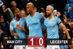 Man City 1-0 Leicester: Kompany lập siêu phẩm, Man City đòi lại ngôi đầu bảng