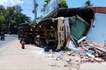Ô tô tải lao vào quán nước ở Bình Thuận, nhiều người bỏ chạy