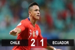 Chile 2-1 Ecuador: Sanchez lập siêu phẩm, Chile giành vé sớm
