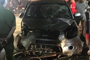 Gây tai nạn bỏ chạy, ô tô tông tiếp cả loạt xe máy ở Bắc Ninh