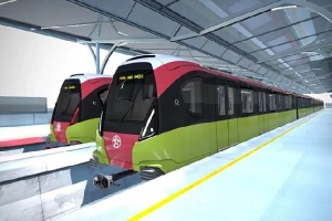 Đoàn tàu tuyến Metro Nhổn - ga Hà Nội về Việt Nam đầu năm 2020