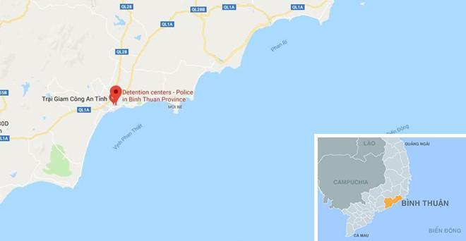 Trại tạm giam Công an tỉnh Bình Thuận, nơi 2 bị can trốn thoát. Ảnh: Google Maps.