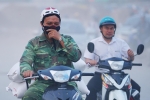 Lớp bụi mịn phủ kín Hà Nội khiến người dân nhầm tưởng sương mù
