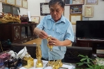 Giám định tượng đồng mạ vàng nhồi xi măng, không có vàng, dùng 12 tạp chất