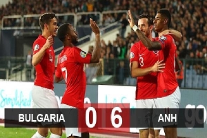 Bulgaria 0-6 Anh: Kane và Sterling tỏa sáng