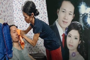 Xúc động người vợ 10 năm chăm chồng bị liệt toàn thân ở Hà Nội: 'Nếu không có anh, tôi không sống nổi'