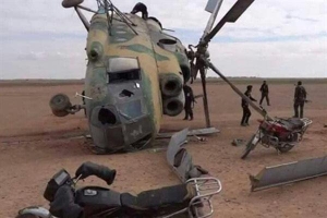 Trực thăng quân đội Syria rơi khi tấn công Idlib