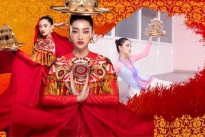 Thùy Linh mang múa mâm tới Miss World