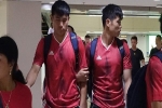 Giây phút hồn nhiên của cầu thủ U23 Triều Tiên trước trận gặp U23 Việt Nam