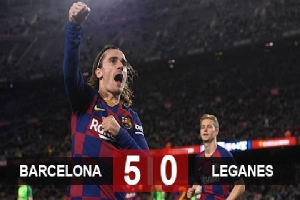 Barcelona 5-0 Leganes: Griezmann & Messi rực sáng đưa Barca vào tứ kết cúp Nhà vua